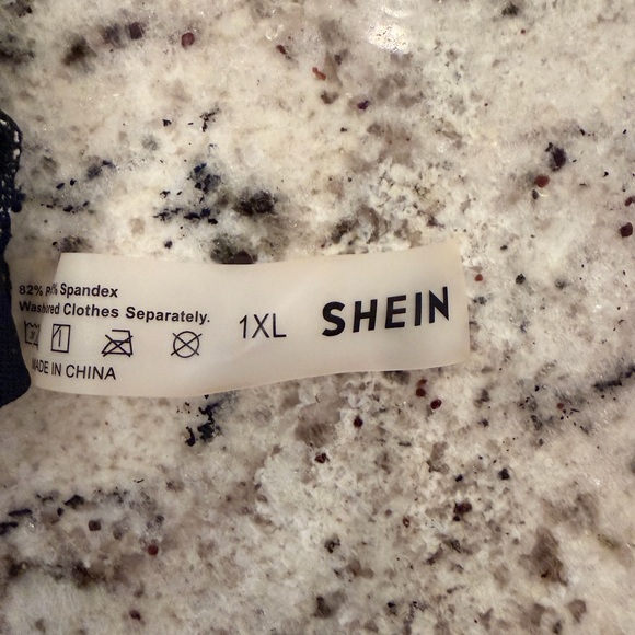 SHEIN Black Floral Kids One Piece Swimsuit - Picture 2 of 2